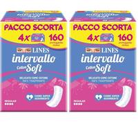 LINES INTERVALLO COTTON SOFT, proteggislip disteso, salvaslip per piccole perdite, delicato come cotone, traspirante, neutralizza odore (Confezione da 2)