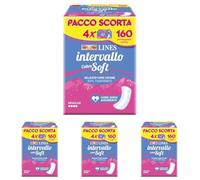 LINES INTERVALLO COTTON SOFT, proteggislip disteso, salvaslip per piccole perdite, delicato come cotone, traspirante, neutralizza odore (Confezione da 4)