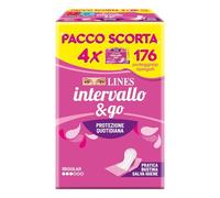 LINES INTERVALLO & GO, 176 proteggislip per piccole perdite, ripiegato in bustina, protezione quotidiana, neutralizza odori, confezione scorta
