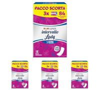 LINES INTERVALLO LADY PROTEGGISLIP, salvaslip distesi per tutti i tipi di perdite, protezione aggiuntiva, zero odore, confezione scorta (Confezione da 4)