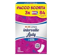 LINES INTERVALLO LADY PROTEGGISLIP, salvaslip distesi per tutti i tipi di perdite, protezione aggiuntiva, zero odore, confezione scorta