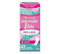 LINES INTERVALLO VELO SKIN LOVER, 42 proteggislip distesi, salvaslip, per piccole perdite, protezione quotidiana, daily routine, sottilissimo, ultra flessibile