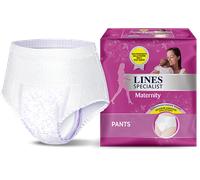 LINES SPECIALIST MATERNITY MUTANDINA ASSORBENTE PER PERDITE POST PARTO MISURA MEDIUM 12 PEZZI
