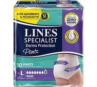Lines PANNOLONE PER INCONTINENZA LINES SPECIALIST DERMA PANTS MAXI L 10 PEZZI
