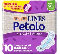 Lines Assorbenti Petalo Ultra Lungo Ali, 10 Pezzi