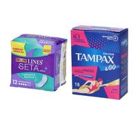 LINES Seta Ultra Anatomico + Tampax &Go Mini 1 St
