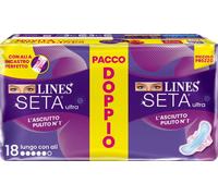 lines Seta Ultra Assorbente Lungo Con Ali 18 pezzi Pacco Doppio