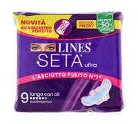 2 Pacchi (18 Assorbenti) Lines Seta Ultra Lungo con Ali Ipoallergenico
