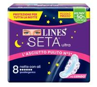 Lines Seta Ultra Assorbenti Notte 8 Pezzi