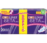 lines Seta Ultra Con Ali Assorbenti 20 Pezzi Pacco Doppio