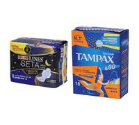 LINES Seta Ultra Extra con Ali + Tampax &Go Super Plus 1 St