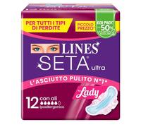 LINES SETA ULTRA LADY ALI - ASSORBENTI FLUSSO ABBONDANTI E NOTTE - 12pz