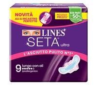 2 Pacchi (18 Assorbenti) Lines Seta Ultra Lungo con Ali Ipoallergenico