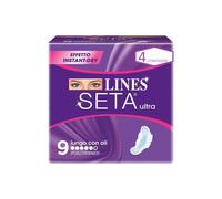 10 Confezioni (90 Assorbenti) Lines Seta Ultra Lungo con Ali Ipoallergenico