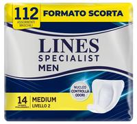 Lines Specialist Assorbenti Maschili Medium Livello 2 Anatomici e con Nucleo