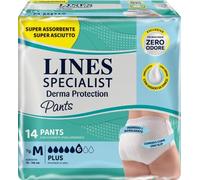 PANNOLONE PER INCONTINENZA LINES SPECIALIST DERMA PANTS PLUS M 14 PEZZI