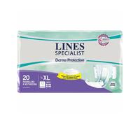 Lines Specialist Derma Protection Taglia XL Maxi Assorbimento 20 Pannolini A Mutandina Unisex