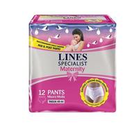 LINES SPECIALIST MATERNITY MUTANDINA ASSORBENTE PER PERDITE POST PARTO MISURA MEDIUM 12 PEZZI