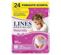 Lines Specialist Maternity, Mutandine Assorbenti Post Parto, taglia L | per tutti i tipi di perdite, protegge e avvolge l'addome, Confezione da 20 Unità, perfette per la borsa dell'ospedale