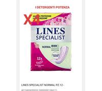 Lines Specialist Normal 4 CONFEZIONI DA PEZZI 12 PER UN TOTALE DI 48 ASSORBENTI
