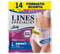 Lines Specialist Pants Plus Mutande Assorbenti per Incontinenza Donna Vita Alta