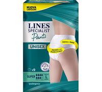 Lines specialist LINES SPECIALIST PANTS SUPER L X 9 PANNOLONE MUTANDINA INDOSSABILE COME NORMALE BIANCHERIA TIPO PULL-ON
