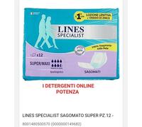 96 PANNOLONI SAGOMATI per Adulti LINES SPECIALIST Super/Maxi NUOVI ORIGINALI