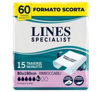 Lines Specialist Traversa 80x180 Traverse Salvaletto per Incontinenza Donna e