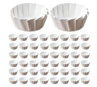 Linesco Da Forno - Carta Per Torta Basca Da 50 Pezzi | Round Di Carta Pergamena | 4 6 Pollici Involucri Da Cupcake Maffin Stagno Fodere | Carta Da Dessert Per Cookie Di Torte Di Cottura Crostate
