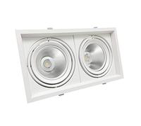 LineteckLED® - F61-AR111-L78 C Portafaretto AR111 Orientabile 40w 2x20w Completa di 2 Faretti LED Luce Calda 3000K