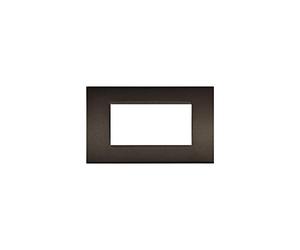 LineteckLED -LNT8004-7- Serie Completa di Placche per Interruttori Prese- Placca Marrone Scuro 4M Compatibile living (Marrone Scuro 4Posti)