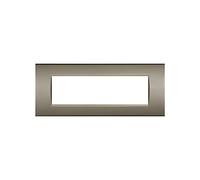LineteckLED -LNT8007 13- Serie Completa di Placche per Interruttori Prese- Placca 7 Posti Oro Chiaro 7M Compatibile living (Oro Chiaro)