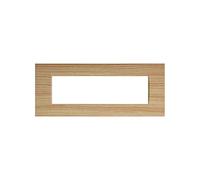 LineteckLED -LNT8007 17- Serie Completa di Placche per Interruttori Prese- Placca 7 Posti Abete 7M Compatibile living (Abete)