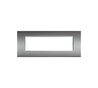 LineteckLED -LNT8007 9- Serie Completa di Placche per Interruttori Prese- Placca 7 Posti Grigio Chiaro 7M Compatibile living (Grigio Chiaro)