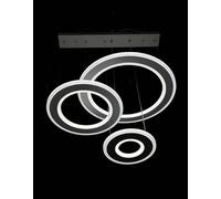 LineteckLED - VIVA835 Lampadario design Moderno con tre cerchi a sospensione regolabile Led Incluse Classe Energetica A+