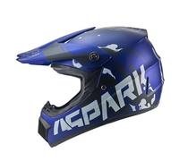 LineUp24 Spark Crosshelm Motocross Enduro Quadhelm Blu Matt ABS CE Quick Release