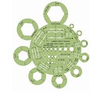 Linex 1314T - Stencil a testa di avvitamento, colore: Verde/Trasparente