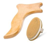 Linfatico Drenaggio Paddle Legno & Dry Skin Brush sono gli unici due elementi di cui hai bisogno per un sistema di drenaggio linfatico più sano. Strumenti anti cellulite Strumento di drenaggio linfatico con spazzola per il corpo