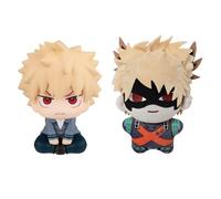 Linfemy 2 pezzi MHA Bakugou Katsuki figura di peluche look up anime peluche portachiavi MHA ornamenti 10 cm Natale morbido cotone PP cuscino borsa pendenti fan regali
