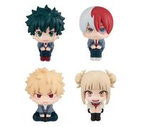 Linfemy 4Pcs MHA Midoriya Izuku Figura Anime Figure Guardare Up Figura Modello PVC In Piedi Scultura 10 cm Desktop Auto Decorazione Torta Regalo Fan Natale