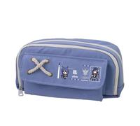 Linfemy Texas Elysiu Anime Astuccio per matite con spine stampa 3D a doppio strato Scatola di cancelleria Grande Capacità Scuola Cancelleria Storage Studenti, Blu 2, 22 x 11 x 5.5 CM, Astuccio