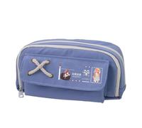 Linfemy Texas Elysiu Anime Astuccio per matite con spine stampa 3D a doppio strato Scatola di cancelleria Grande Capacità Scuola Cancelleria Storage Studenti, Blu 1, 22 x 11 x 5.5 CM, Astuccio