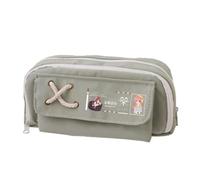 Linfemy Texas Elysiu Anime Astuccio per matite con spine stampa 3D a doppio strato Scatola di cancelleria Grande Capacità Scuola Cancelleria Storage Studenti, Verde 1, 22 x 11 x 5.5 CM, Astuccio
