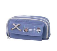 Linfemy Texas Elysiu Anime Astuccio per matite con spine stampa 3D a doppio strato Scatola di cancelleria Grande Capacità Scuola Cancelleria Storage Studenti, Blu 6., 22 x 11 x 5.5 CM, Astuccio