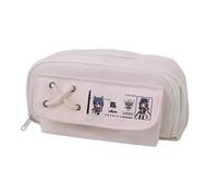 Linfemy Texas Elysiu Anime Astuccio per matite con spine stampa 3D a doppio strato Scatola di cancelleria Grande Capacità Scuola Cancelleria Storage Studenti, Bianco 2, 22 x 11 x 5.5 CM, Astuccio
