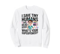 Linfermiera della NICU Salva Piccoli Esseri Umani Legge Grandi Libri Felpa