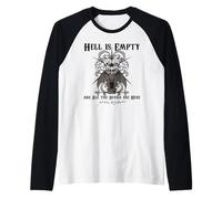 L'INFERNO È Vuoto E Tutti I DIAVOLI Sono Qui Shakespeare Meme Maglia con Maniche Raglan