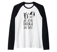 L'inferno è Vuoto e Tutti i diavoli Sono Qui, Testo Nero Maglia con Maniche Raglan