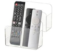 LINFIDITE 2 pezzi adesivi per telecomandi TV da parete per telecomando TV da parete sul cestello remoto (per 2 o 4 telecomandi - trasparente)