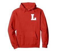 Linfield University Wildcats Block L Monogram Felpa con Cappuccio